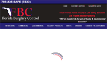 Tablet Screenshot of burglarycontrol.com